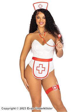 Sjuksköterska, maskerad-accessoarer med förkläde